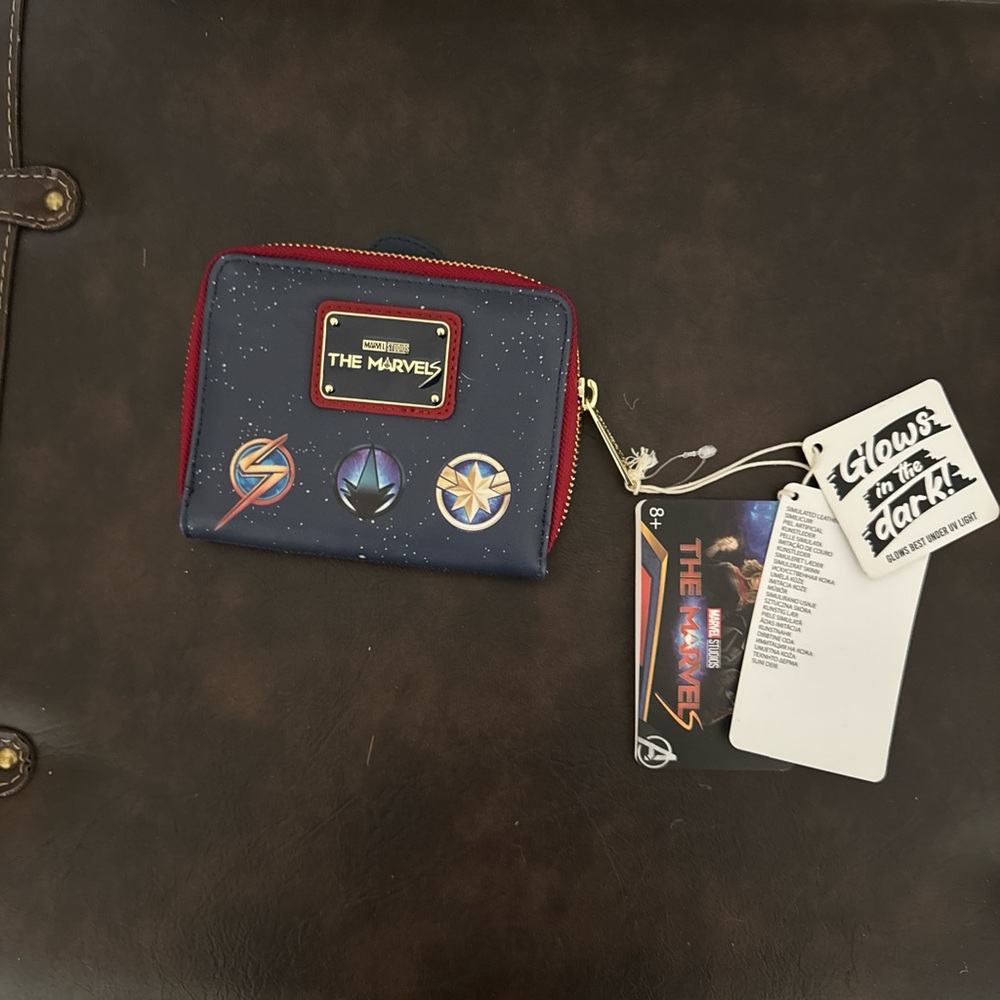 Marvel Blue and Red Wallet with Iconic Badges